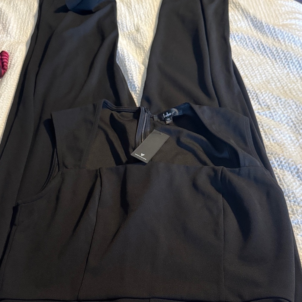 Lulu's Classic Black Jumpsuit - Picture 3 of 3